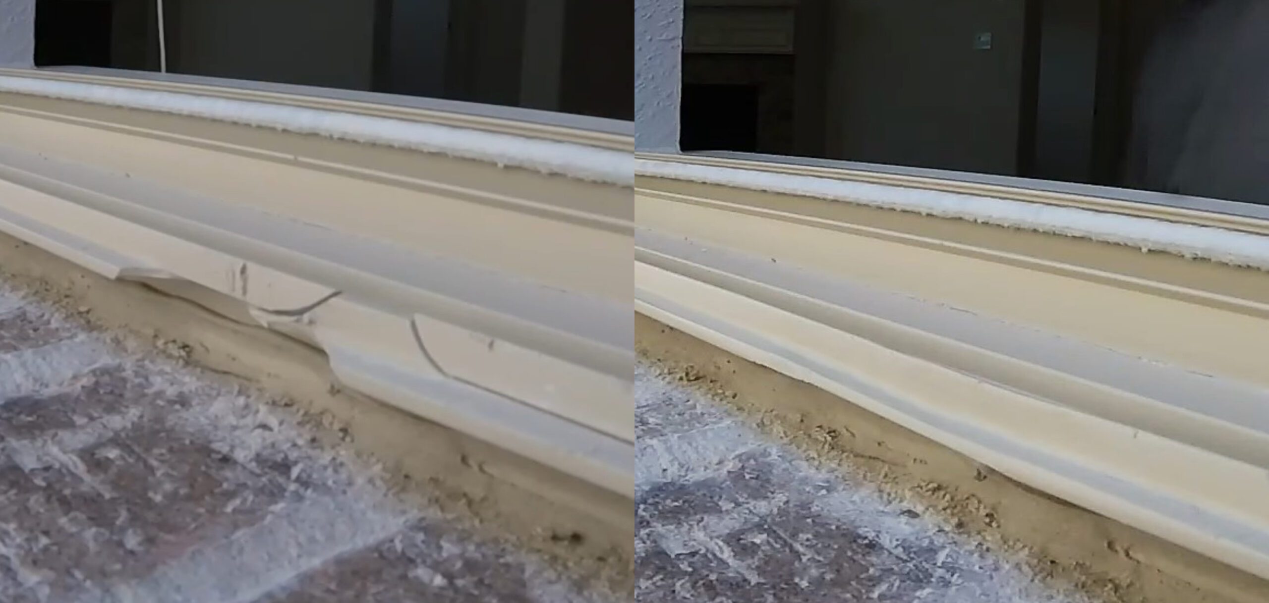 Before and After Image of a Repair Job